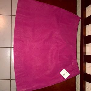 FREE PEOPLE Magenta suede mini skirt NWOT size 12